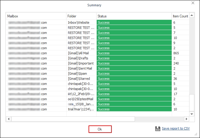 end the backup process