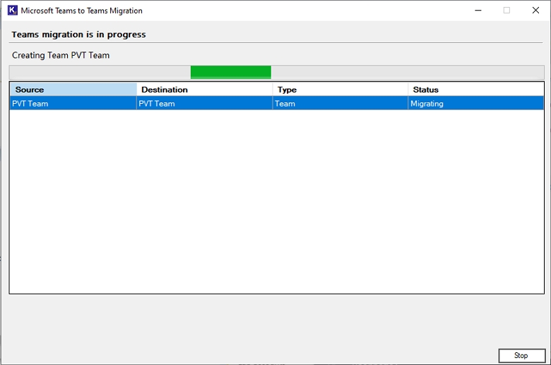 Teams migration is in progress