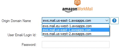 Enter the login details in Amazon WorkMail Login page