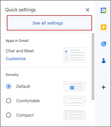 See all settings options