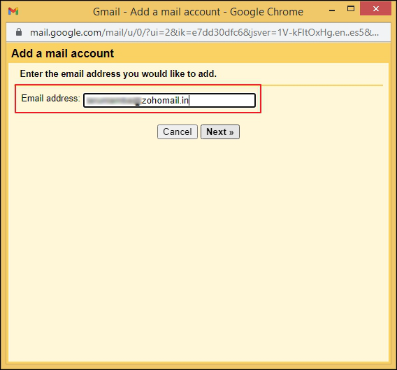 Add IMAP server account