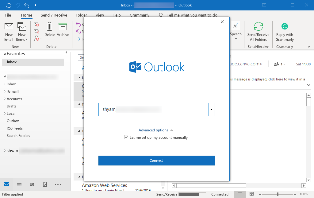 set up yahoo mail in outlook 2016