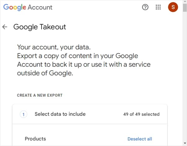 google account details