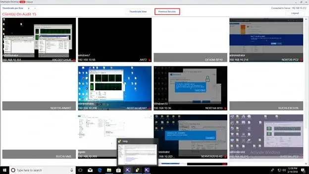 View Desktop Activities