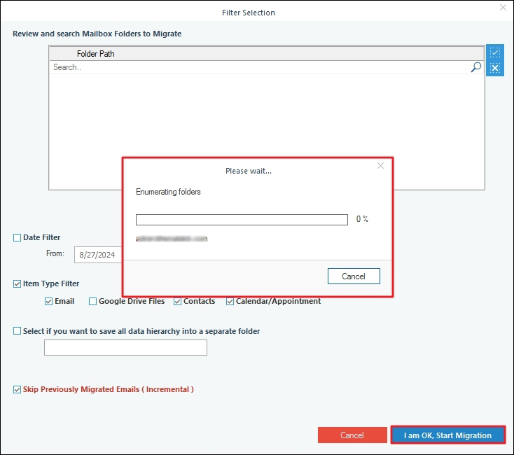 Enumerating folders