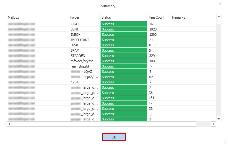 end the backup process