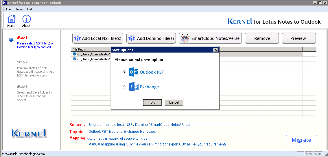 kernel nsf to pst