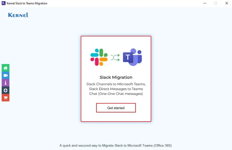 Launch the Slack to Teams migration software