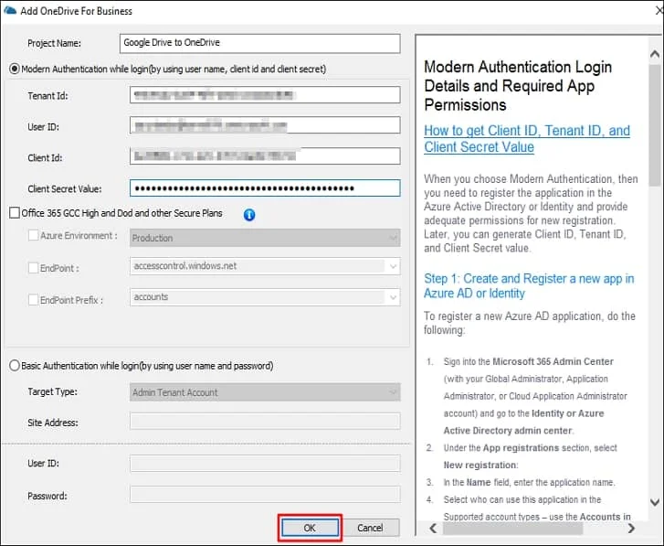 Enter the credentials and click OK in next window select the Automatically Adding option and click OK