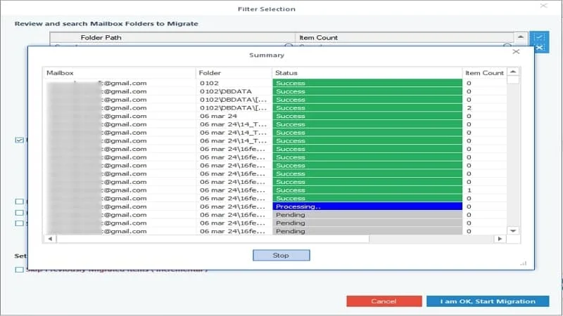 backup processes started wait until the backup becomes successful