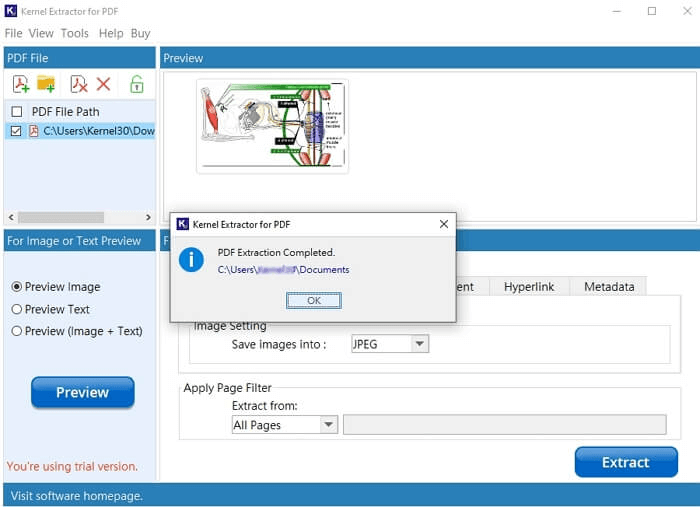 Press OK to finish the process