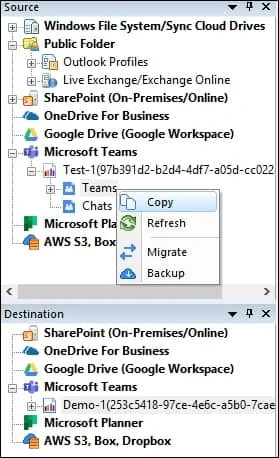 under Microsoft Teams copy your added Teams