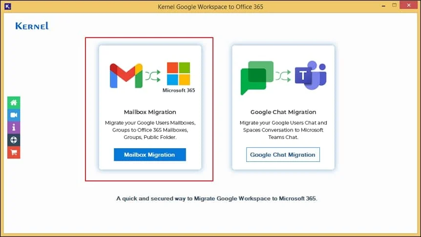 go to the Mailbox Migration component