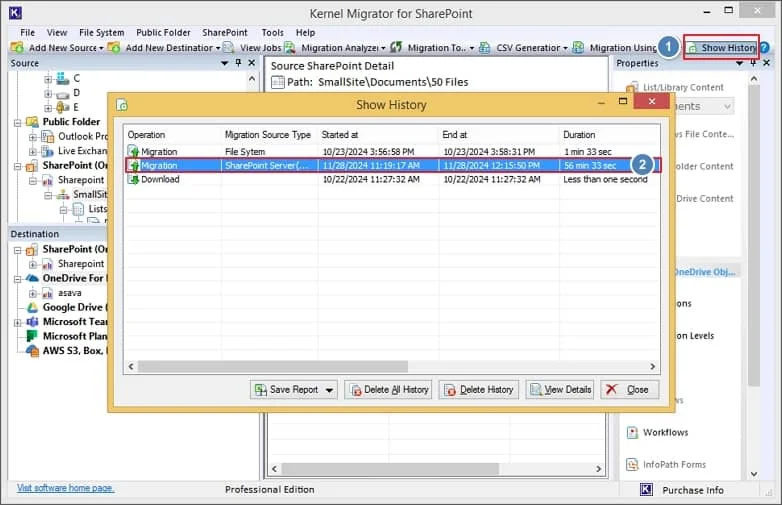 You can also Save the report to your system as a CSV file