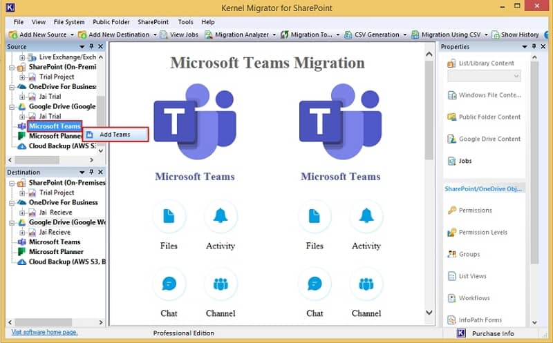 click on Microsoft Teams then Add Teams