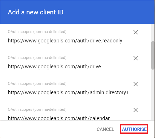 Add multiple Google APIs