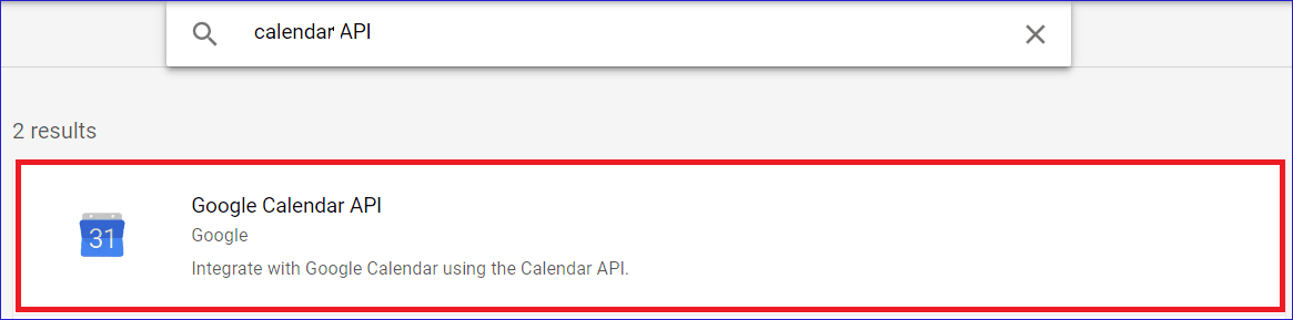 Type calendar API