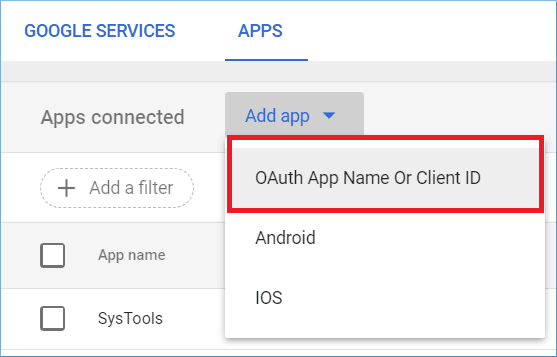 Click OAuth Name or Client ID